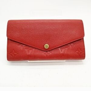 Authentic Louis Vuitton Red Empereinte Leather Women's Wallet